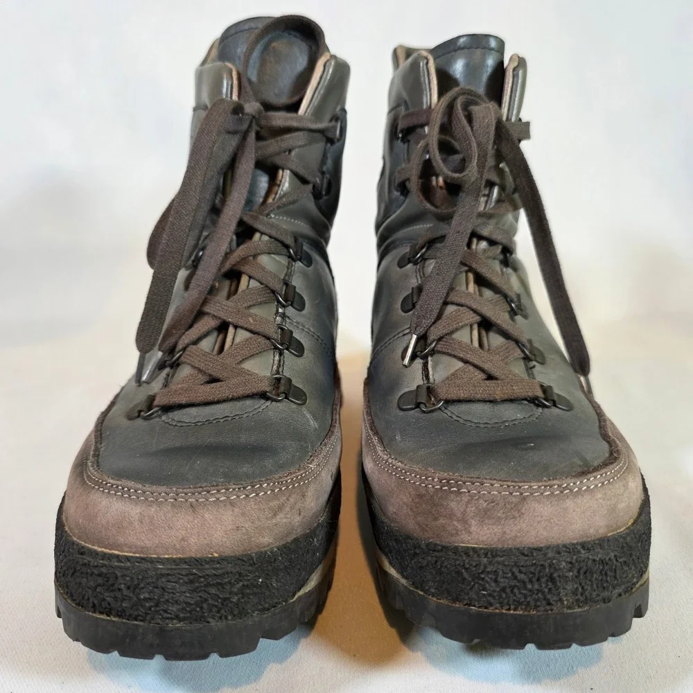 MEPHISTO Trekking Mens‎ 7.5 Grey Leather Hiking Boots Rugged Outdoors